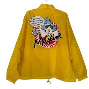 Vtg XL Maxine Hallmark Graphic Cartoon Jacket Griping Attitude Problem Yellow